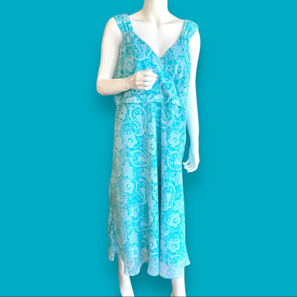 GEORGE & ME WOMAN’S SIZE 3X TEAL MAXI DRESS